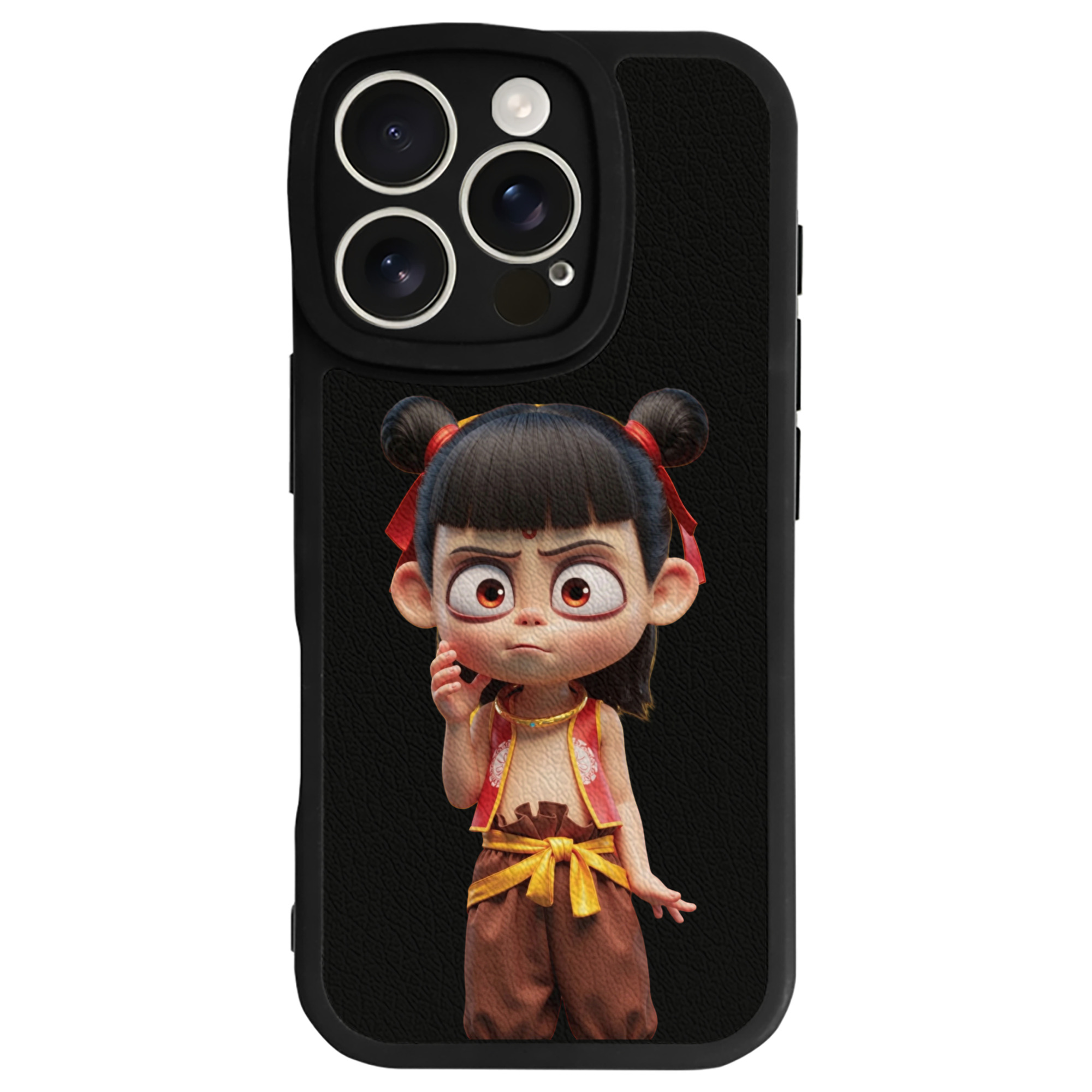 （画像用） Ne Zha 2 ナタ 魔童の大暴れ 【iPhone 16シリーズ対応】シリコンスマホケース（レザー調） 材質：シリコン